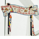 Dalmazio Design Little Sailor Nautical Ribbon Banner w/ Personalization